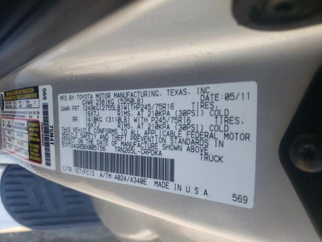 Photo 10 from auction – 2011 TOYOTA TACOMA PRE with VIN 5TFTX4GN5BX005156