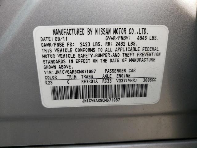 Photo 10 from auction – 2012 INFINITI G37 with VIN JN1CV6AR9CM671987
