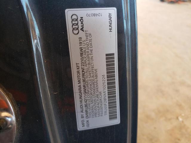 Photo 10 from auction – 2004 AUDI TT 3.2 QUA with VIN TRUWF28NX41025224