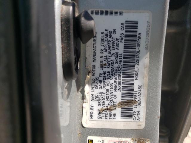 Photo 10 from auction – 2005 TOYOTA COROLLA CE with VIN 1NXBR30E45Z546114