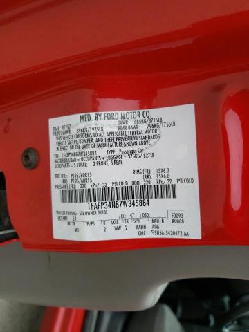 Photo 10 from auction – 2007 FORD FOCUS ZX4 with VIN 1FAFP34N87W345884