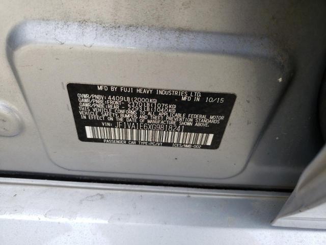 Photo 10 from auction – 2016 SUBARU WRX PREMIU with VIN JF1VA1E6XG9818241