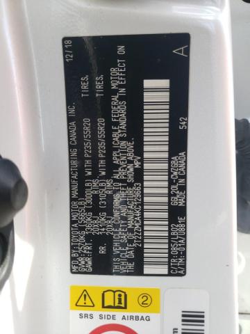 Photo 10 from auction – 2019 LEXUS RX 350 BAS with VIN 2T2ZZMCA4KC129663