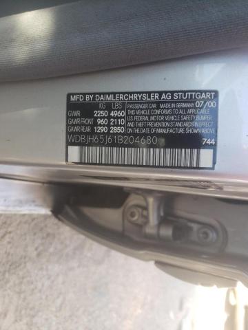 Photo 10 from auction – 2001 MERCEDES-BENZ E 320 with VIN WDBJH65J61B204680