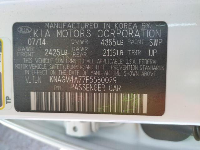 Photo 10 from auction – 2015 KIA OPTIMA LX with VIN KNAGM4A77F5560029