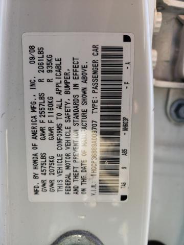 Photo 10 from auction – 2009 HONDA ACCORD EXL with VIN 1HGCP36889A009707