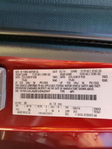 Photo 10 from auction – 2014 FORD ESCAPE TIT with VIN 1FMCU0J92EUD62597