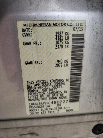 Photo 10 from auction – 2015 NISSAN ALTIMA 3.5 with VIN 1N4BL3AP9FC480727