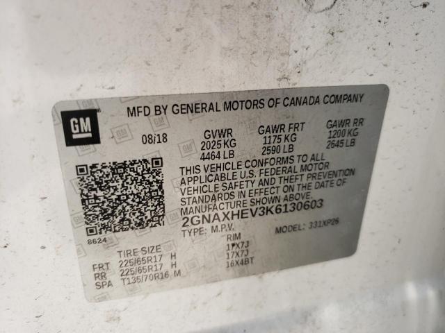 Photo 10 from auction – 2019 CHEVROLET EQUINOX LS with VIN 2GNAXHEV3K6130603