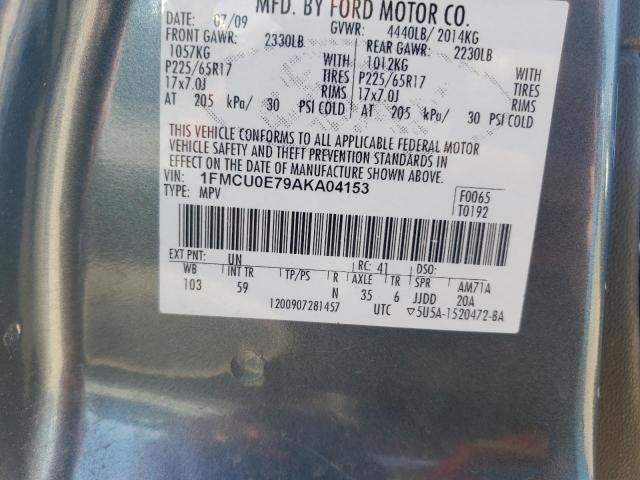 Photo 10 from auction – 2010 FORD ESCAPE LIM with VIN 1FMCU0E79AKA04153
