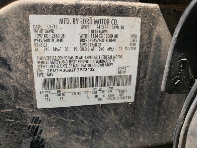 Photo 10 from auction – 2015 FORD EDGE SE with VIN 2FMTK3G92FBB73132