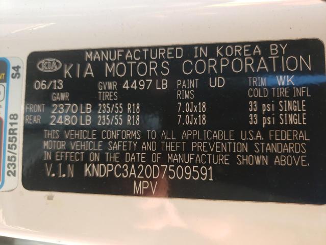Photo 10 from auction – 2013 KIA SPORTAGE E with VIN KNDPC3A20D7509591