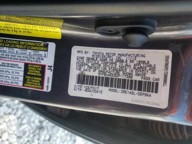 Zdjęcie 10 z aukcji – 2013 TOYOTA COROLLA BA z VIN 5YFBU4EE9DP117399