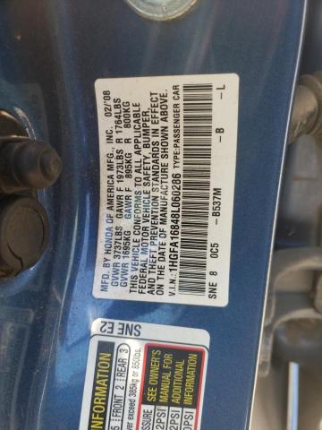 Photo 10 from auction – 2008 HONDA CIVIC EX with VIN 1HGFA16848L060286