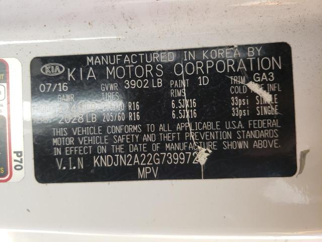 Photo 10 from auction – 2016 KIA SOUL with VIN KNDJN2A22G7399724