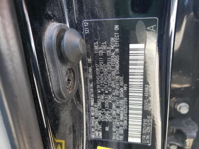 Photo 10 from auction – 2013 TOYOTA HIGHLANDER with VIN 5TDBK3EH1DS201704