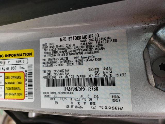 Photo 10 from auction – 2015 FORD FUSION SE with VIN 1FA6P0H75F5113788