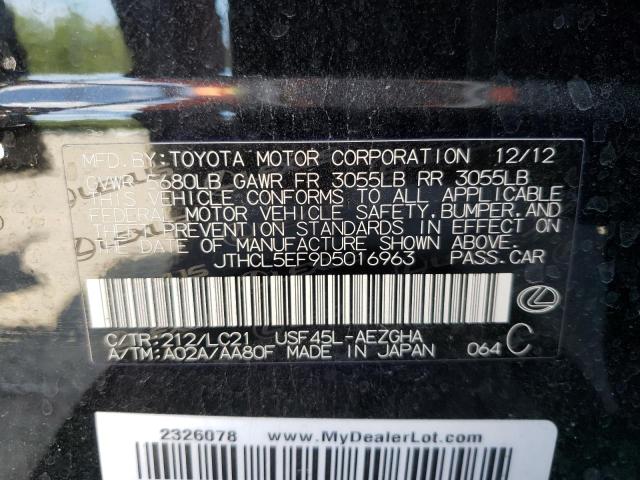 Photo 10 from auction – 2013 LEXUS LS 460 with VIN JTHCL5EF9D5016963