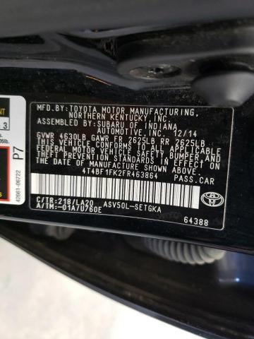 Photo 10 from auction – 2015 TOYOTA CAMRY LE with VIN 4T4BF1FK2FR463864