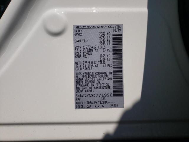 Photo 10 from auction – 2019 NISSAN ROGUE S with VIN 5N1AT2MT2KC771956