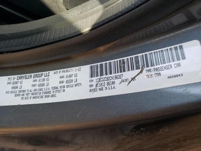 Photo 10 from auction – 2012 DODGE AVENGER SX with VIN 1C3CDZCB2CN196327