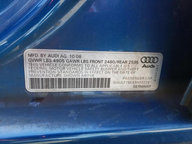 Photo 10 from auction – 2009 AUDI A4 2.0T QU with VIN WAULF78K69N032281