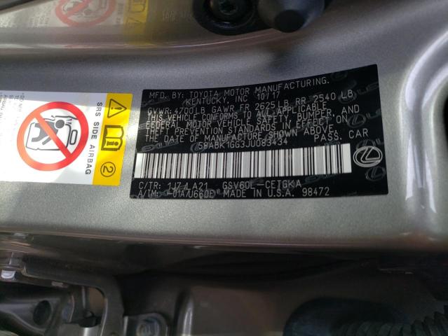 Photo 10 from auction – 2018 LEXUS ES 350 with VIN 58ABK1GG3JU083434