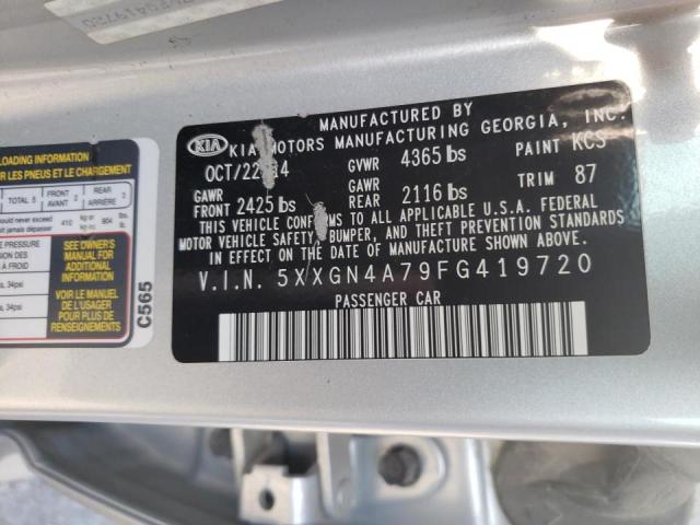 Photo 10 from auction – 2015 KIA OPTIMA EX with VIN 5XXGN4A79FG419720