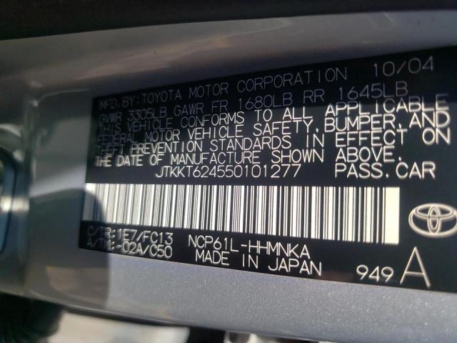 Photo 10 from auction – 2005 TOYOTA SCION XA with VIN JTKKT624550101277