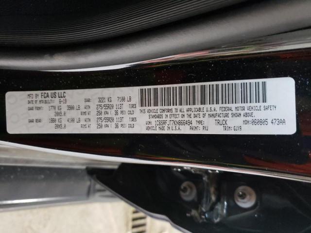 Photo 10 from auction – 2019 RAM 1500 LARAM with VIN 1C6SRFJT7KN866494