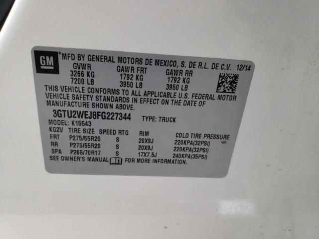 Photo 10 from auction – 2015 GMC SIERRA K15 with VIN 3GTU2WEJ8FG227344