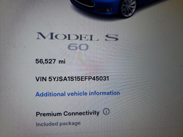 Photo 8 from auction – 2014 TESLA MODEL S with VIN 5YJSA1S15EFP45031
