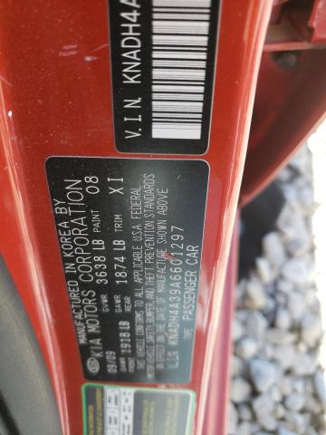 Photo 10 from auction – 2010 KIA RIO LX with VIN KNADH4A39A6601297