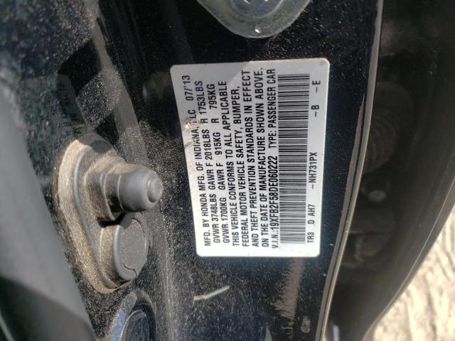 Photo 10 from auction – 2013 HONDA CIVIC LX with VIN 19XFB2F58DE060222
