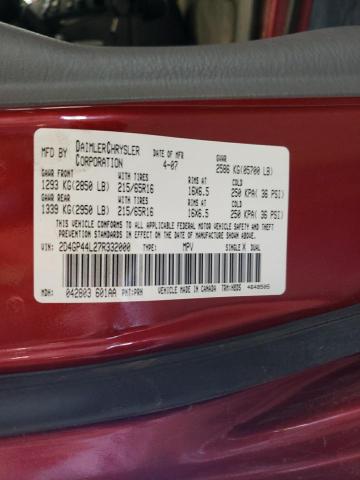 Photo 10 from auction – 2007 DODGE GRAND CARA with VIN 2D4GP44L27R332000
