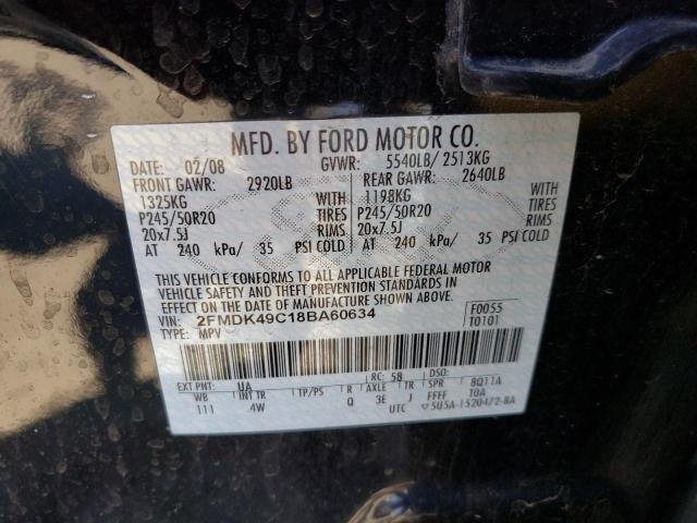 Photo 10 from auction – 2008 FORD EDGE LIMIT with VIN 2FMDK49C18BA60634