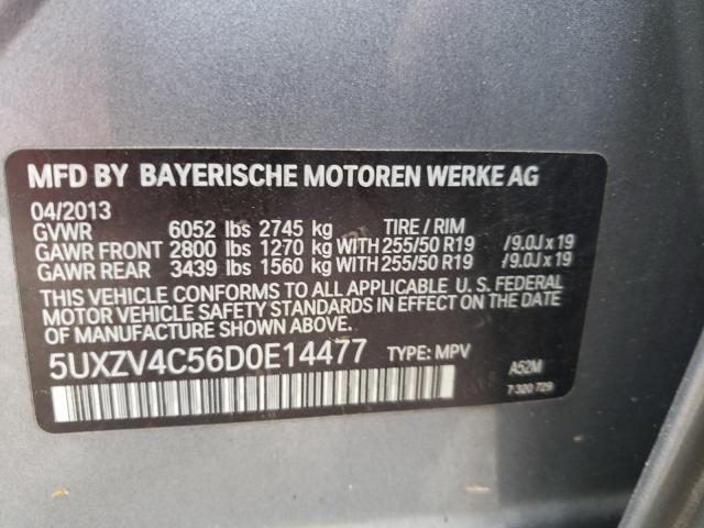 Photo 10 from auction – 2013 BMW X5 XDRIVE3 with VIN 5UXZV4C56D0E14477
