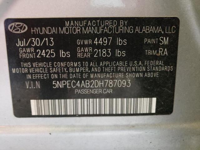Photo 10 from auction – 2013 HYUNDAI SONATA SE with VIN 5NPEC4AB2DH787093