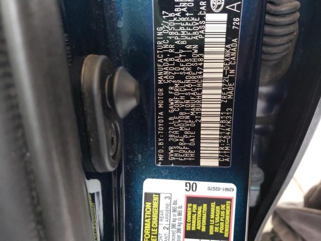Photo 10 from auction – 2017 TOYOTA COROLLA L with VIN 2T1BURHE1HC847483