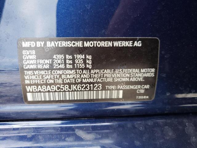 Photo 10 from auction – 2018 BMW 320 I with VIN WBA8A9C58JK623123