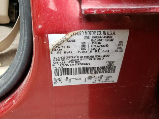 Photo 10 from auction – 2000 FORD EXCURSION with VIN 1FMNU43S6YED84875