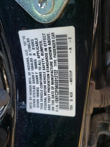 Photo 10 from auction – 2016 HONDA CIVIC LX with VIN 19XFC2F56GE012722