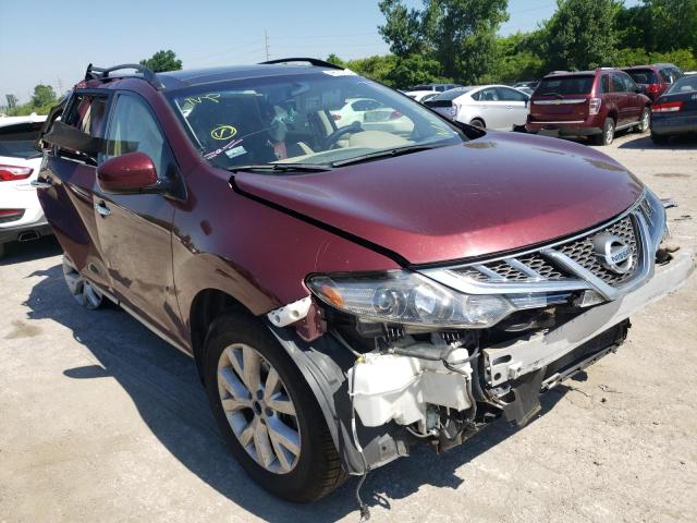 NISSAN MURANO S 2012 with VIN JN8AZ1MW7CW237301 - Photo from auction