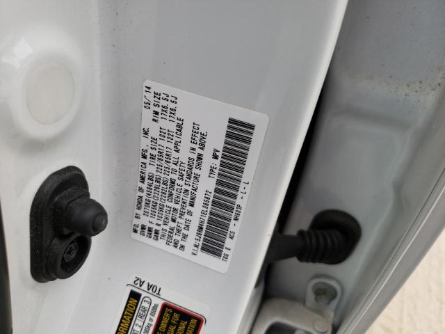 Photo 10 from auction – 2014 HONDA CR-V EXL with VIN 5J6RM4H71EL085872
