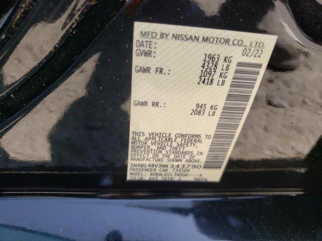 Photo 10 from auction – 2022 NISSAN ALTIMA S with VIN 1N4BL4BV3NN343790