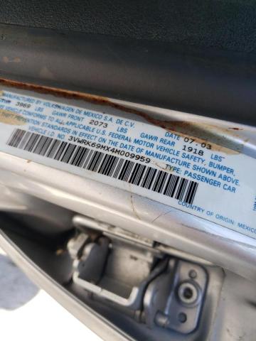 Photo 10 from auction – 2004 VOLKSWAGEN JETTA GL with VIN 3VWRK69MX4M009959