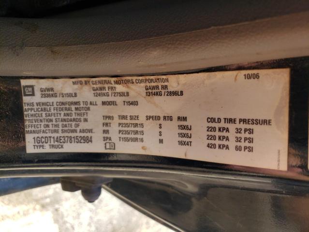 Photo 10 from auction – 2007 CHEVROLET COLORADO with VIN 1GCDT14E378152984