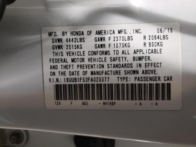 Photo 10 from auction – 2015 ACURA TLX TECH with VIN 19UUB1F53FA025077
