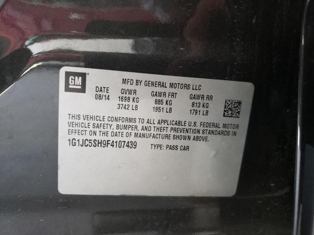 Photo 10 from auction – 2015 CHEVROLET SONIC LT with VIN 1G1JC5SH9F4107439