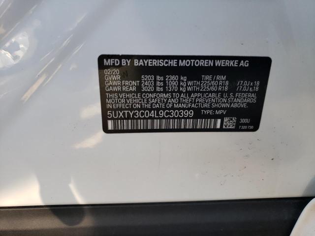 Photo 10 from auction – 2020 BMW X3 SDRIVE3 with VIN 5UXTY3C04L9C30399